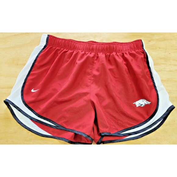 NIKE Arkansas University Razorbacks Dri-FIT Lined Red Shorts Size L Running Gym - Picture 6 of 8